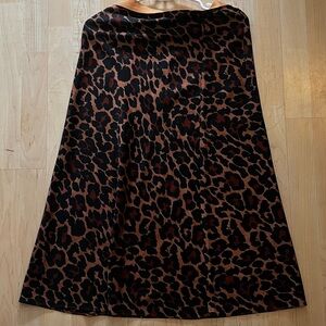 Black and Brown Maxi A-Line Skirt for Night Out